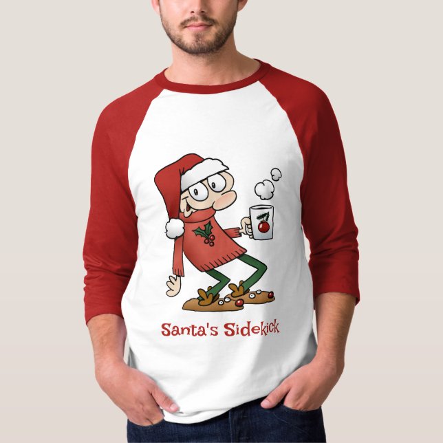 Camiseta El compañero de Papá Noel, amigo de Navidades grac (Anverso)