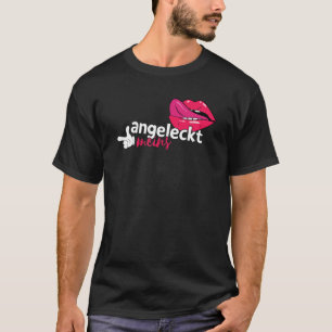 Camiseta El compañero se ve la boca de pareja con la lengua