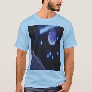 Camiseta El competir con a través del cielo en una camiset