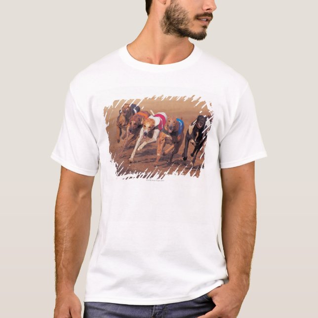 Camiseta El competir con de galgos en pista (Anverso)