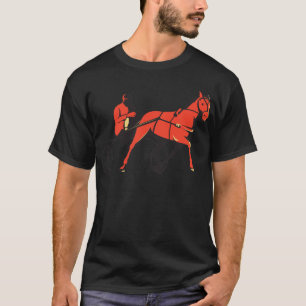 Camiseta el competir con del carro del caballo de arnés