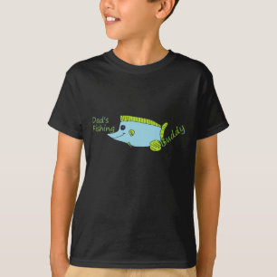 Camiseta El compinche de la pesca del papá embroma la
