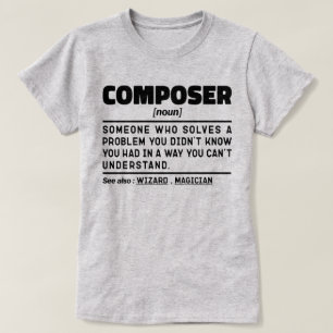 Camiseta El compositor Noun Music Lover dice graciosamente