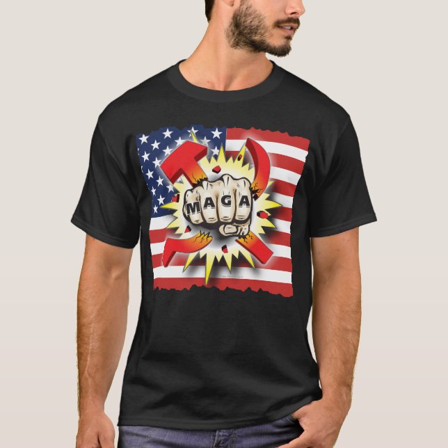Camiseta El COMUNISMO del CHOQUE hace América la gran otra (Anverso)