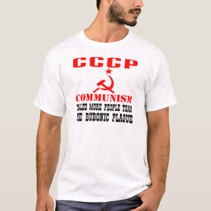Camiseta El comunismo mató a más personas que la peste bu