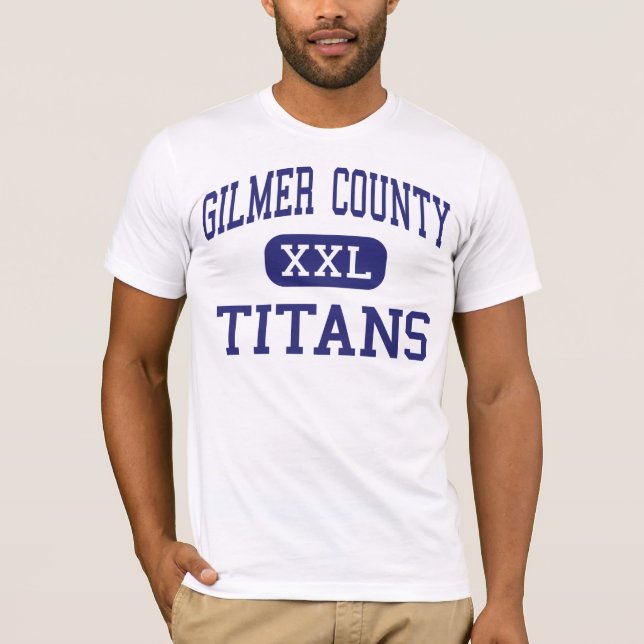 Camiseta El condado de Gilmer - titanes - alto - Glenville (Anverso)