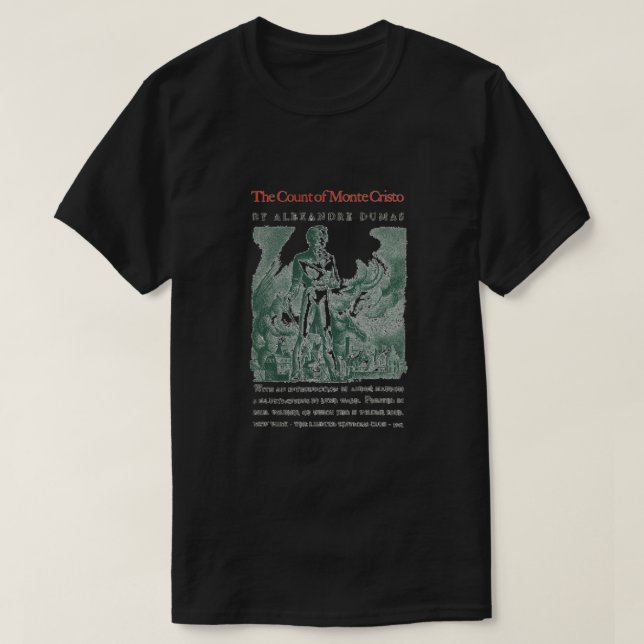 Camiseta El conde de Monte Cristo por Alexandre Dumas Cover (Diseño del anverso)