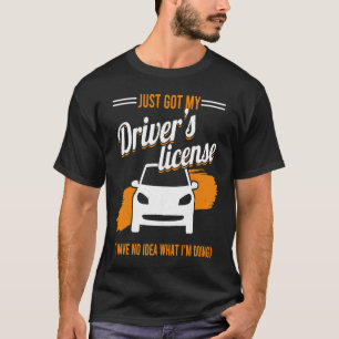 Camiseta El conductor adolescente del permiso de conducción