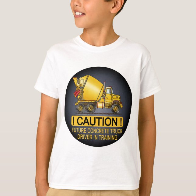 Camiseta El conductor de camión concreto futuro embroma la (Anverso)
