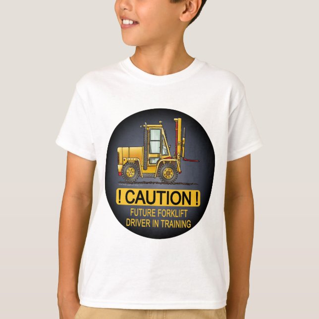 Camiseta El conductor de camión futuro de la carretilla (Anverso)