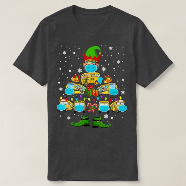 Camiseta El conductor del autobús escolar es gracioso árbol (Diseño del anverso)