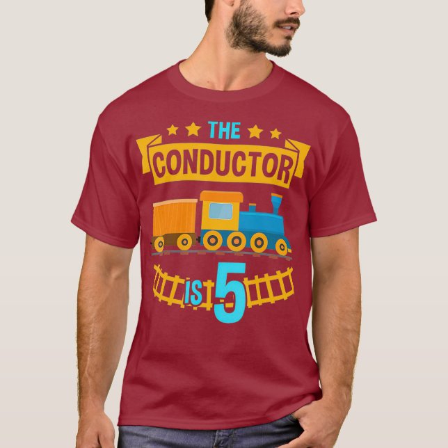 Camiseta El conductor es el tren de tren de 5 a 5 años (Anverso)