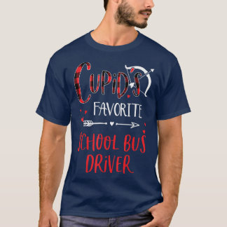Camiseta El conductor favorito de autobús escolar de Cupido