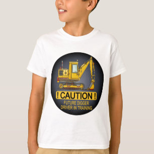 Camiseta El conductor picador futuro de la pala embroma la