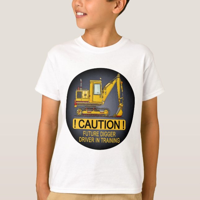 Camiseta El conductor picador futuro de la pala embroma la (Anverso)