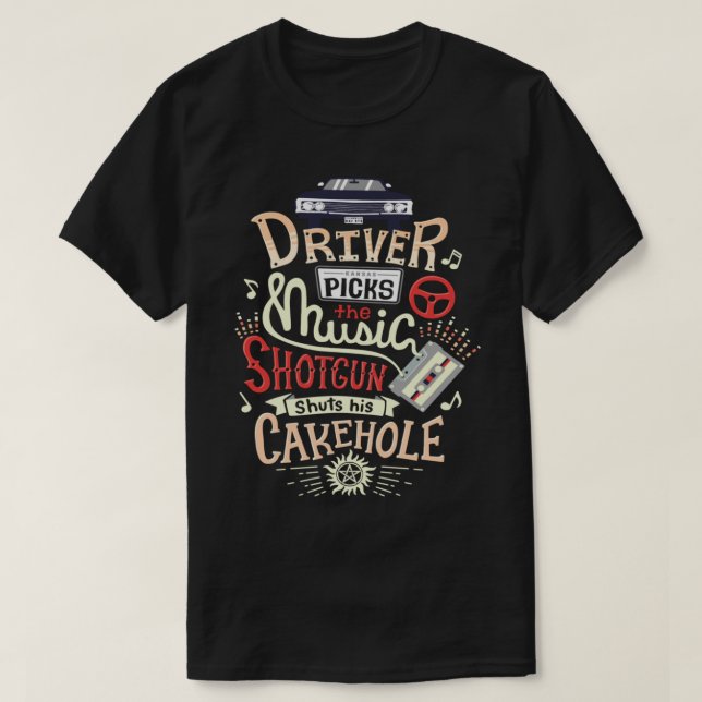 Camiseta El Conductor Supernatural Recoge El Pullover De La (Diseño del anverso)