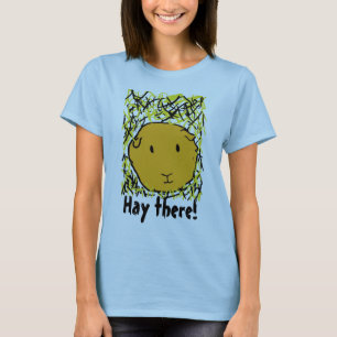 Camiseta ¡el conejillo de Indias en heno, hace heno allí!