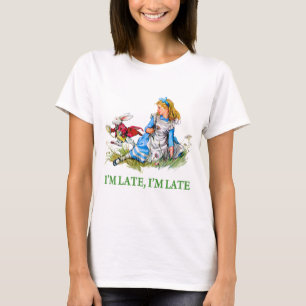 Camiseta El conejo blanco acomete por Alicia, "yo es