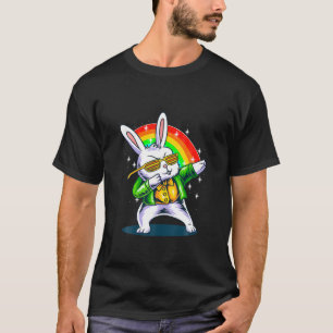 Camiseta El conejo de Pascua Dabbing Irish Happy ST Patrick