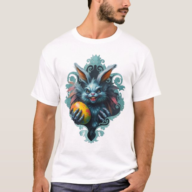 Camiseta El conejo espeluznante de Pascua (Anverso)