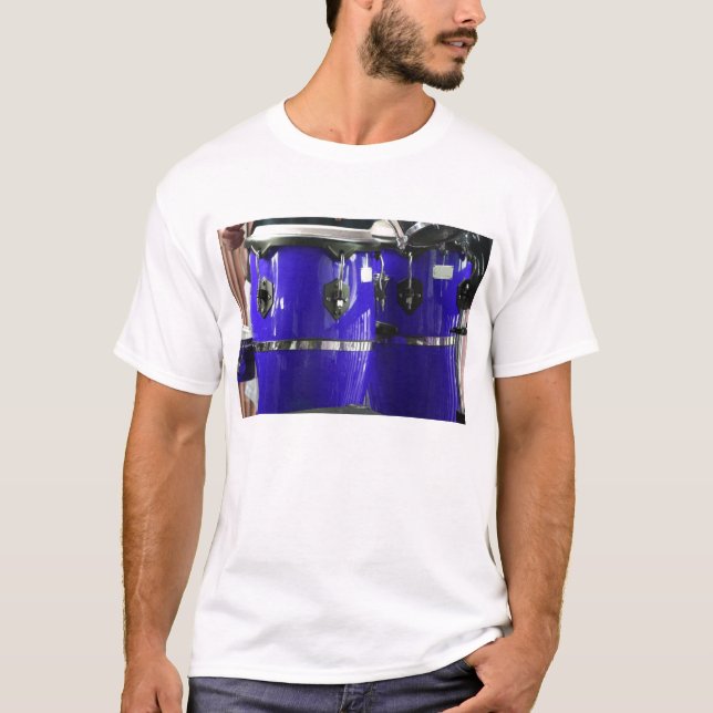 Camiseta El conga azul brillante teclea la foto (Anverso)