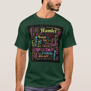 Camiseta El conjunto de caracteres de Shakespeare