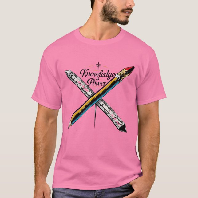 Camiseta El conocimiento es el poder - inspirar la educació (Anverso)