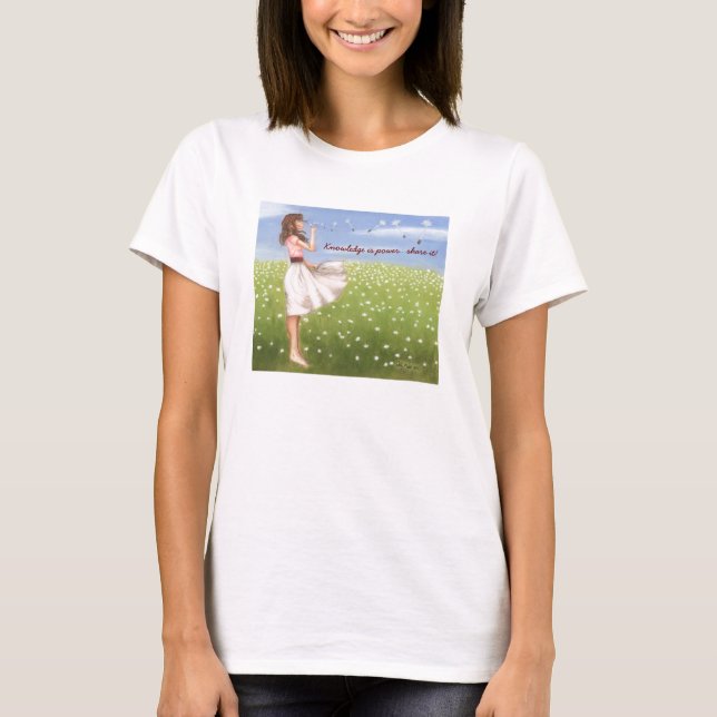 Camiseta ¡El conocimiento es parte del poder… él! (Anverso)