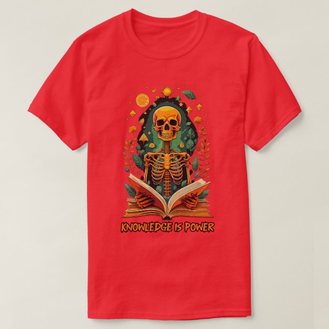 Camiseta El conocimiento es poder (Diseño del anverso)