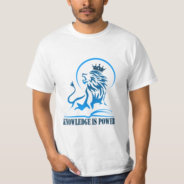 Camiseta El conocimiento es poder - azul-04-22 (Anverso)