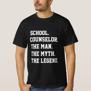 Camiseta El consejero escolar El hombre el mito la leyenda