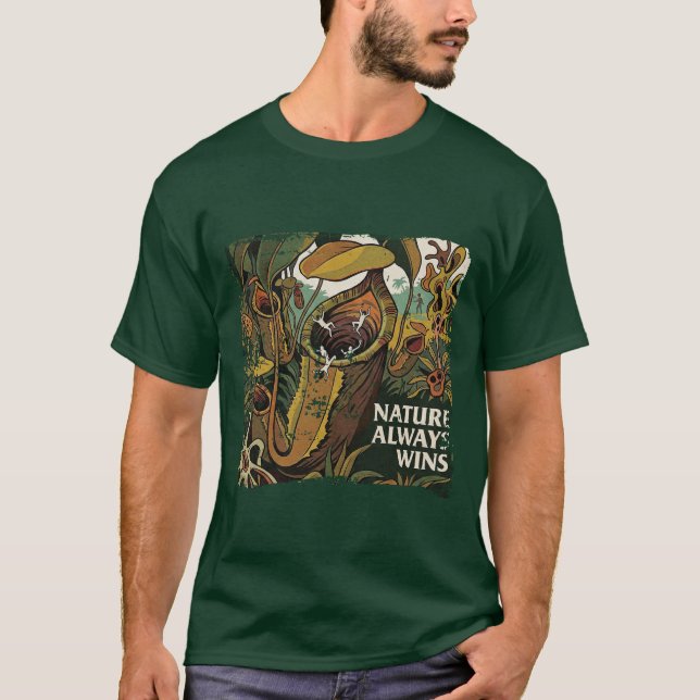 Camiseta El consumo botánico: "La naturaleza siempre gana"  (Anverso)