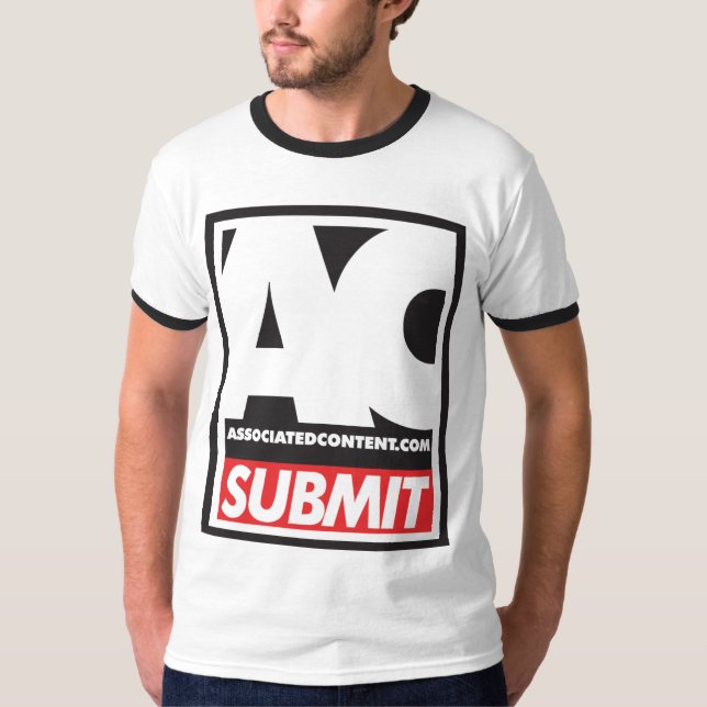 Camiseta El contenido asociado somete el ajuste negro de la (Anverso)