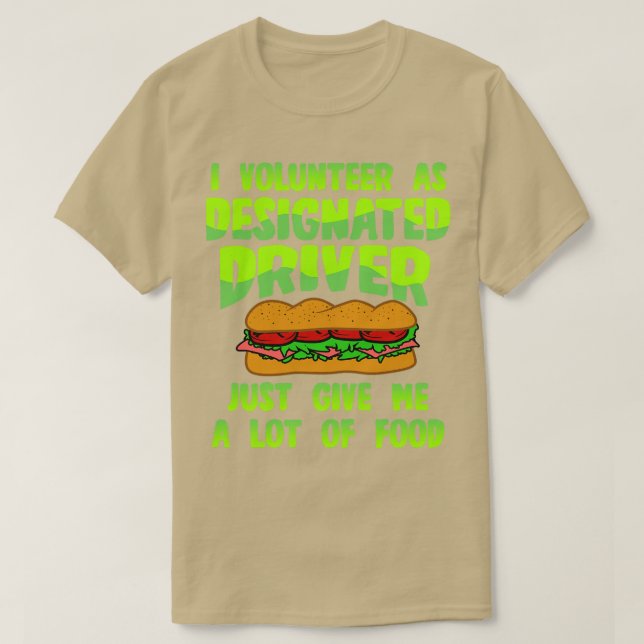 Camiseta El controlador designado me da comida (Diseño del anverso)