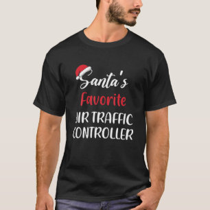 Camiseta El controlador favorito de tráfico aéreo de Santa 