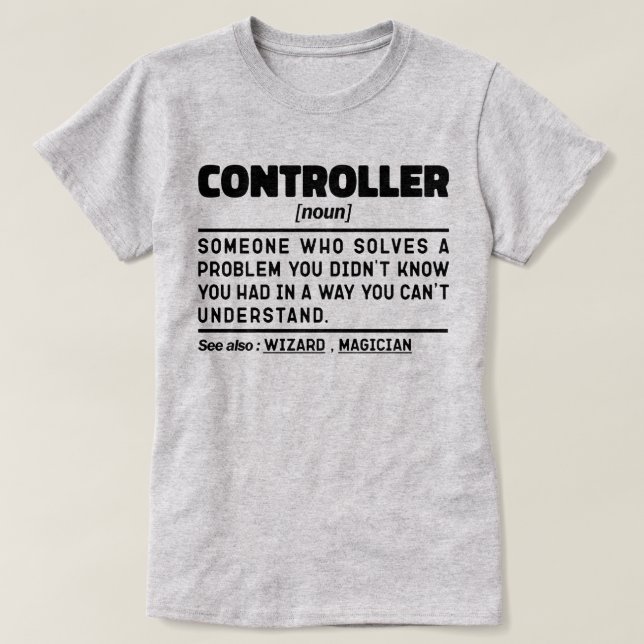 Camiseta El controlador Noun Accounting Worker Funny Dad Di (Diseño del anverso)