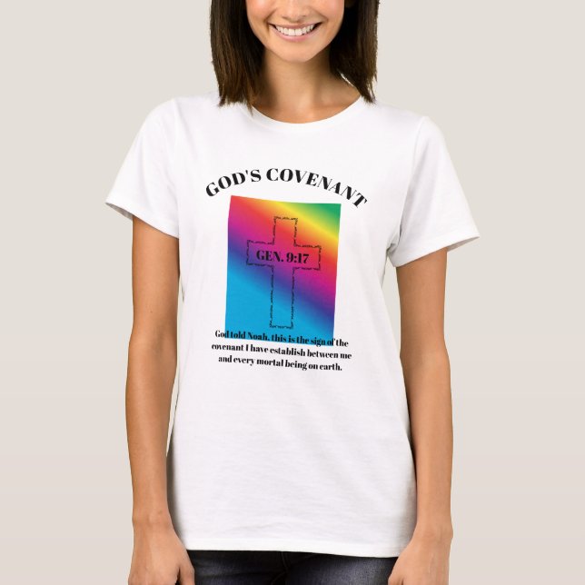 Camiseta El convenio de dios del 9:17 del generador (Anverso)