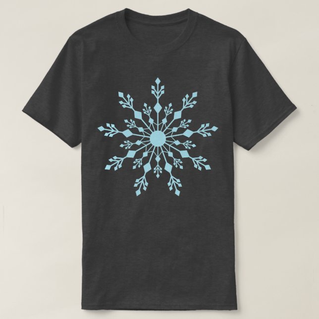 Camiseta El copo de nieve como patrón en invierno (Diseño del anverso)
