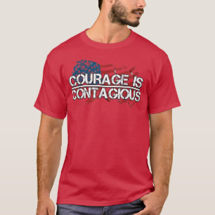 Camiseta El coraje de motivación de inspiración es contagio