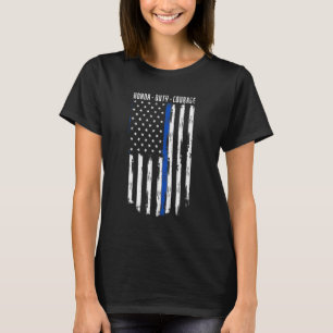 Camiseta El coraje del deber de honor del orgullo norteamer