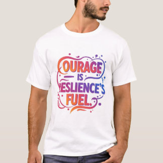 Camiseta "El coraje es combustible de resiliencia"