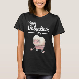 Camiseta El corazón animal lindo Panda Feliz Día de San Val