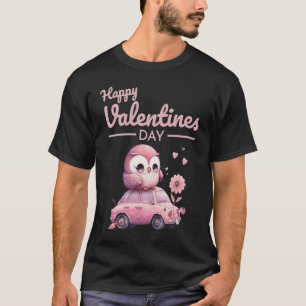 Camiseta El corazón animal lindo Panda Feliz Día de San Val