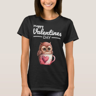 Camiseta El corazón animal lindo Panda Feliz Día de San Val