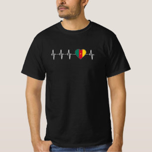 Camiseta El corazón camerunés me encanta el corazón de la b