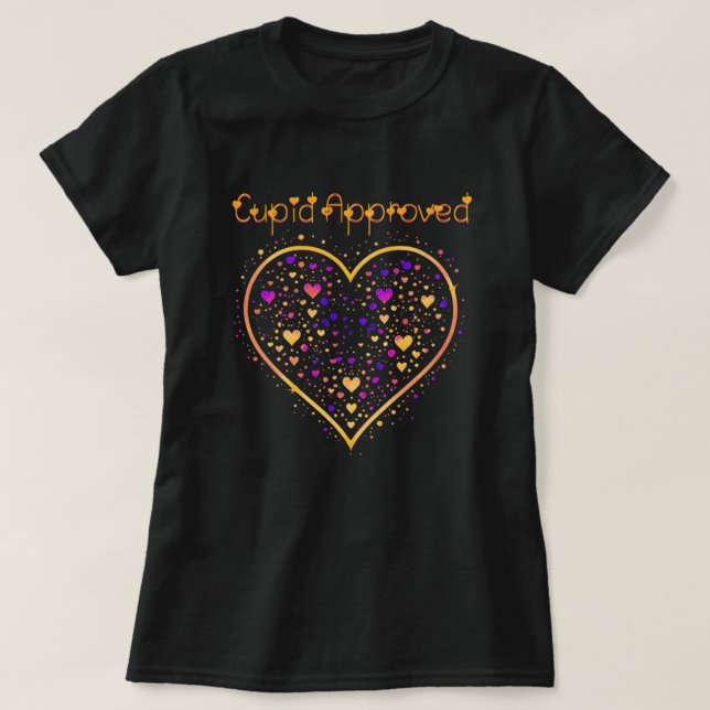 Camiseta El corazón confuso de Cupido (Diseño del anverso)