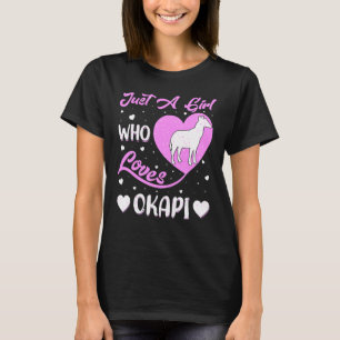 Camiseta El Corazón Da Forma A Okapi Sólo Un Chica Que Ama