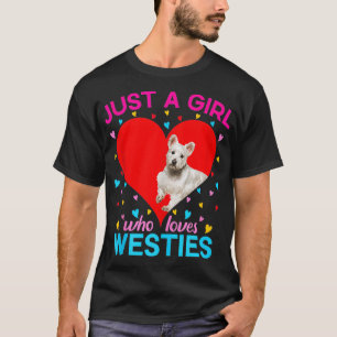 Camiseta El Corazón De Amante Del Perro Occidental Es Sólo 