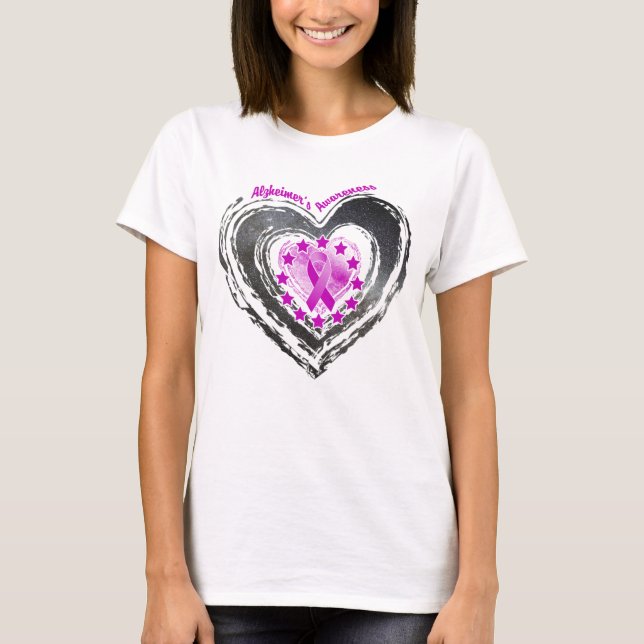 Camiseta El corazón de conciencia del Alzheimer (Anverso)