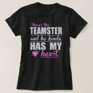 Camiseta El corazón de esta dama está con un Teamster